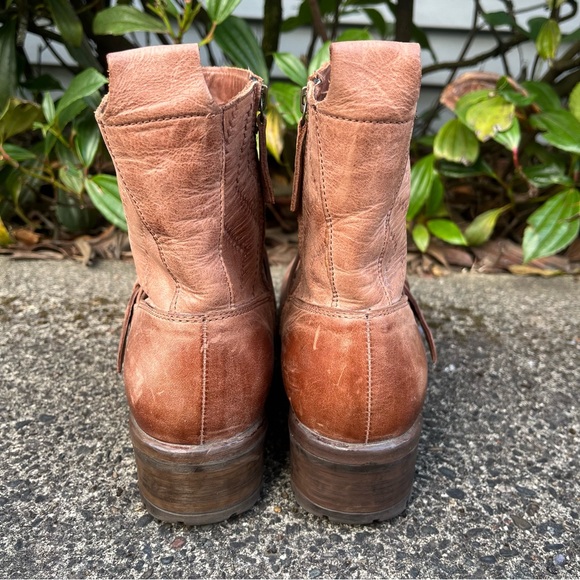 Bueno Brown Leather Ankle Boots Lavorazione Artigiana EU 41 - Picture 4 of 7